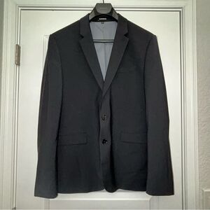 Express Extra Slim Two-Button Long Sleeve Wool Blend Blazer Suit Jacket